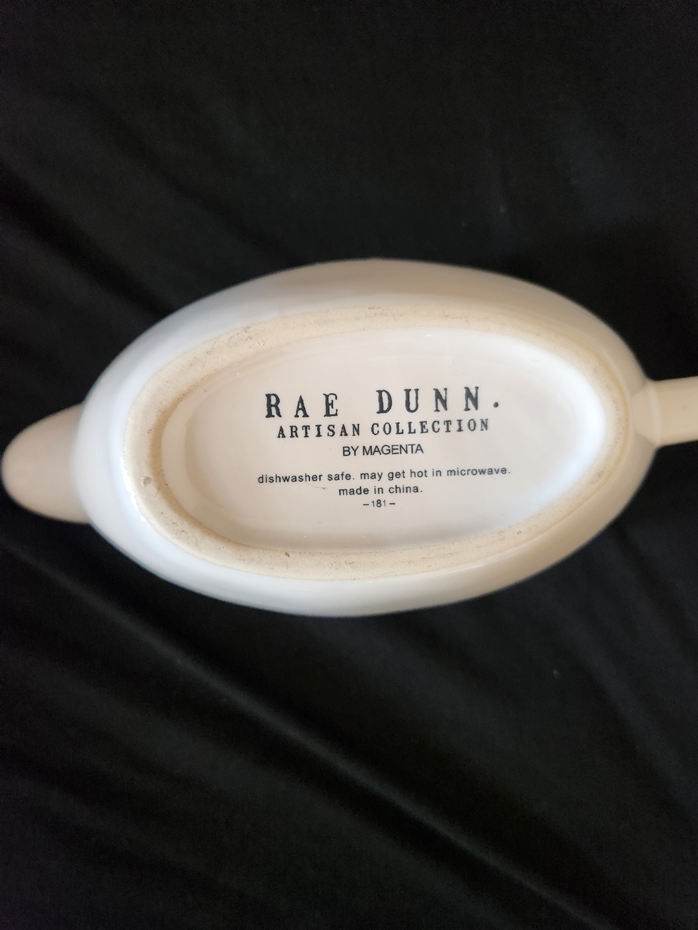 Rae Dunn White 'YUM' Ceramic Gravy Boat - Picture 4 of 7